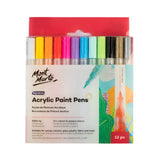 Mont Marte Acrylic Paint Pens Signature Fine Tip - Pack of 12