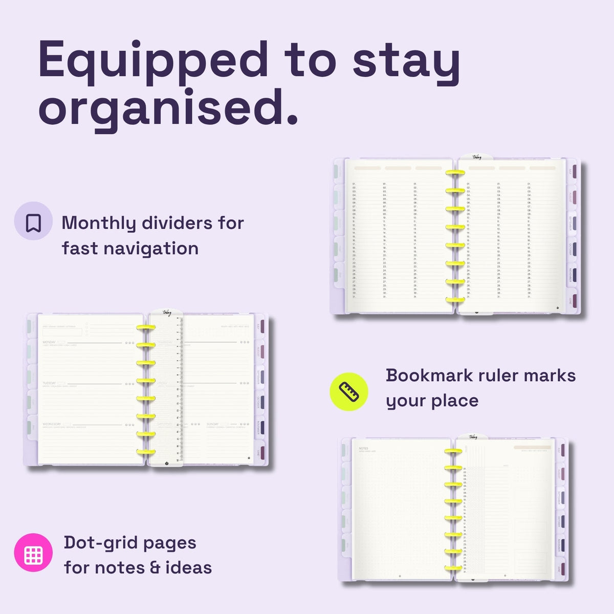 Carchivo Ingeniox Neon Pastel Undated Planner