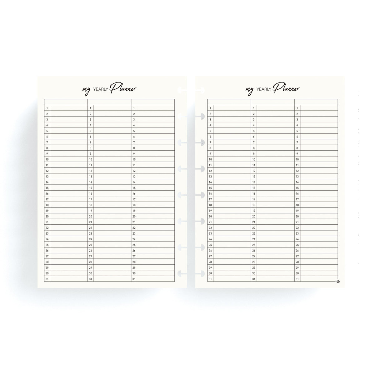 Carchivo Ingeniox A5 Weekly My Planner Refill