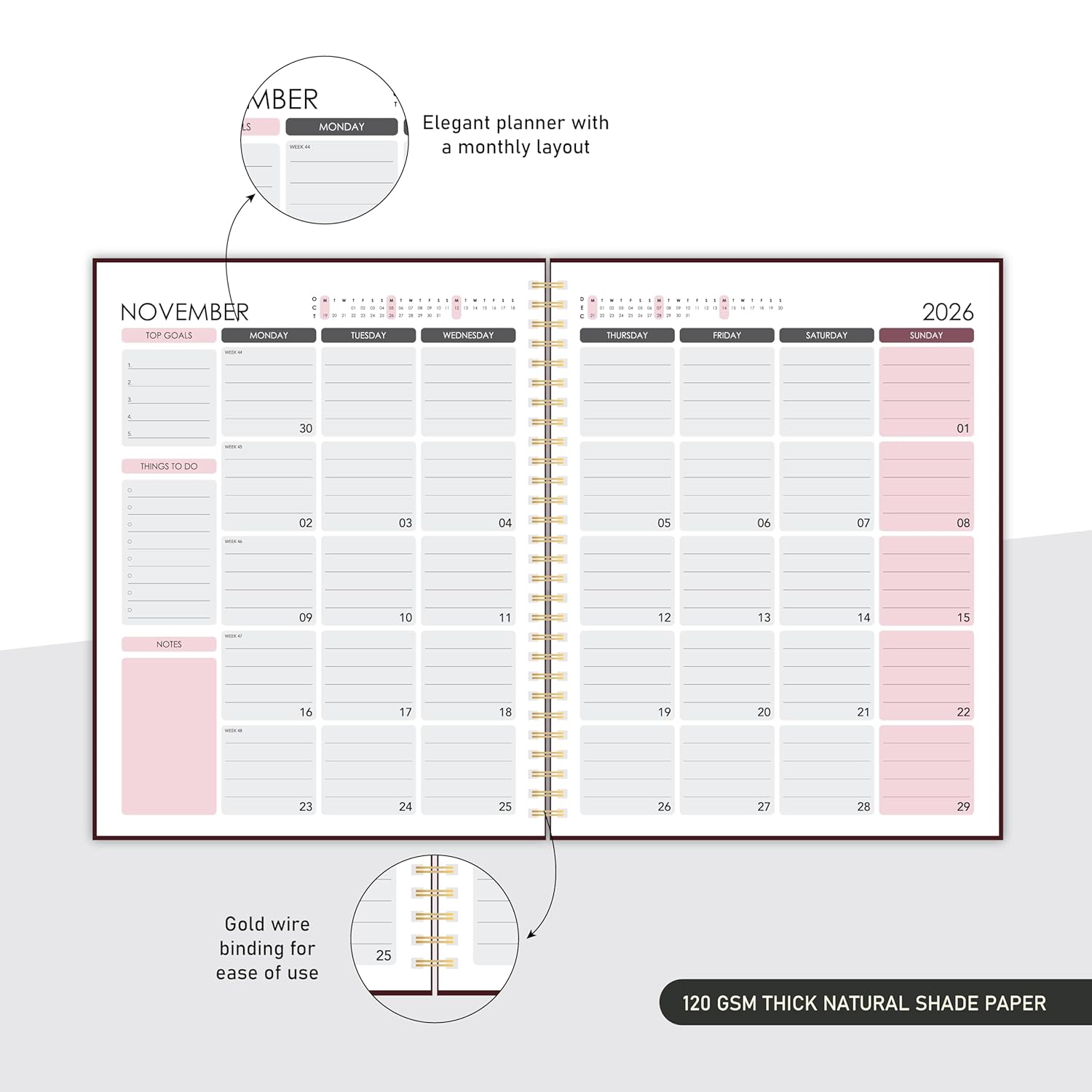 Scholar 2026 Monthly Planner