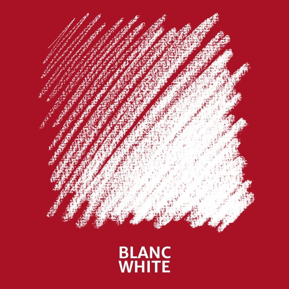 Conte a Paris Sketching Carrés Crayons Set, White HB- Pack of 12