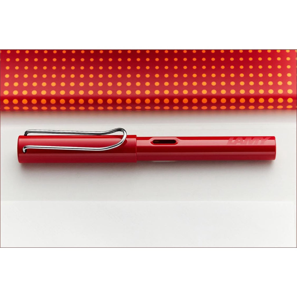 Lamy AL-star Special Edition Glossy Red Fountain Pen Set with Notebook