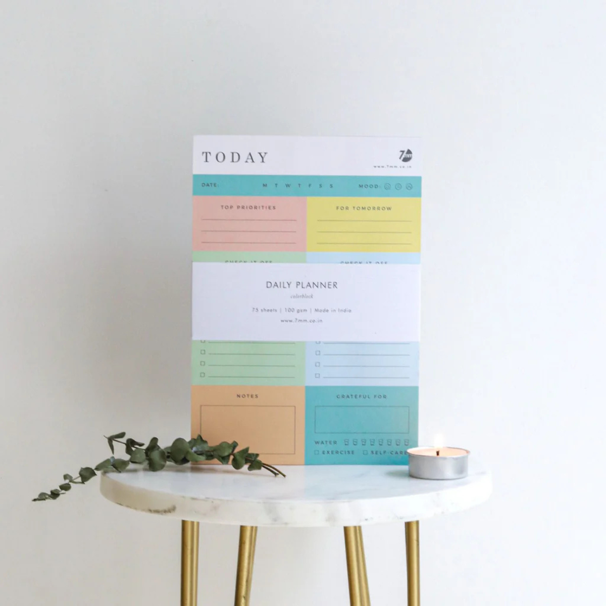 7 mm Daily Colourblock Notepad