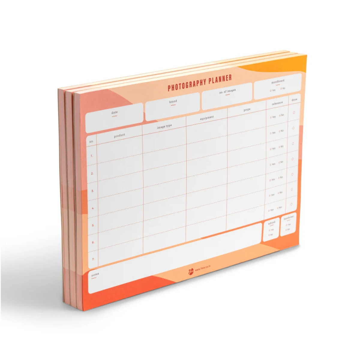 7 mm Photography Planner