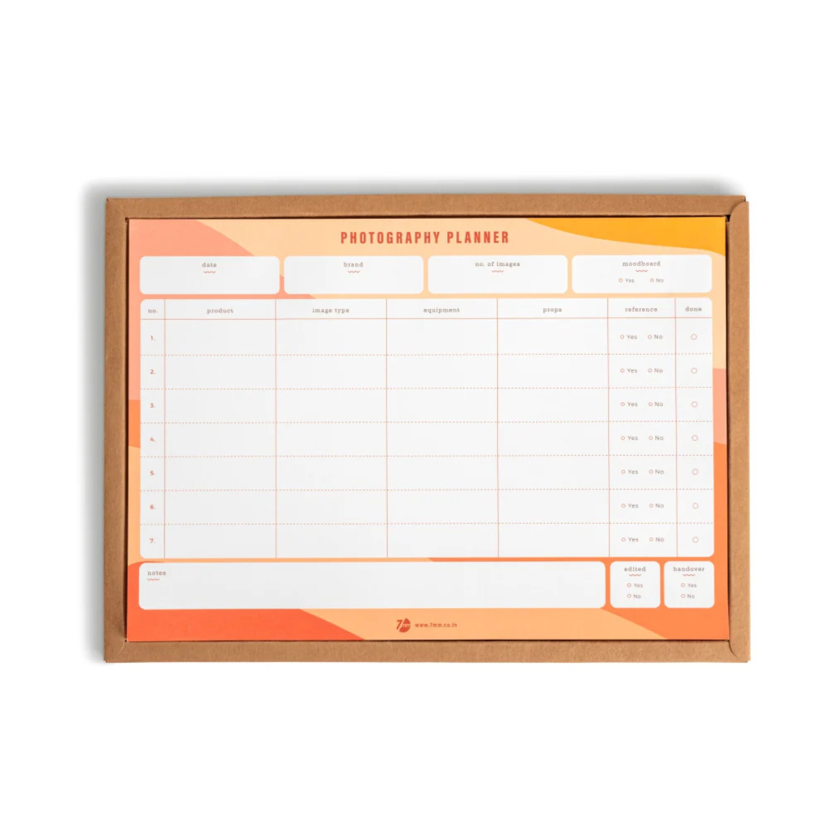 7 mm Photography Planner