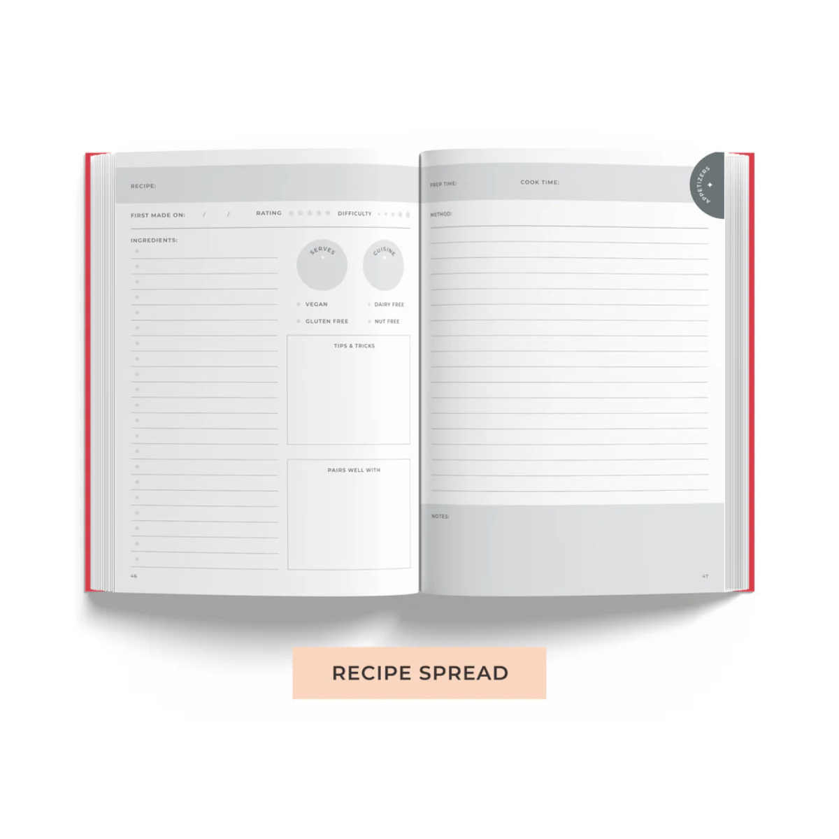 7 mm Kitchen Tales Recipe Journal