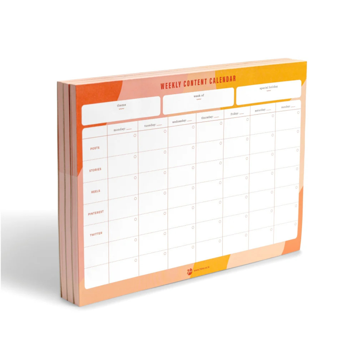 7 mm Weekly Content Planner