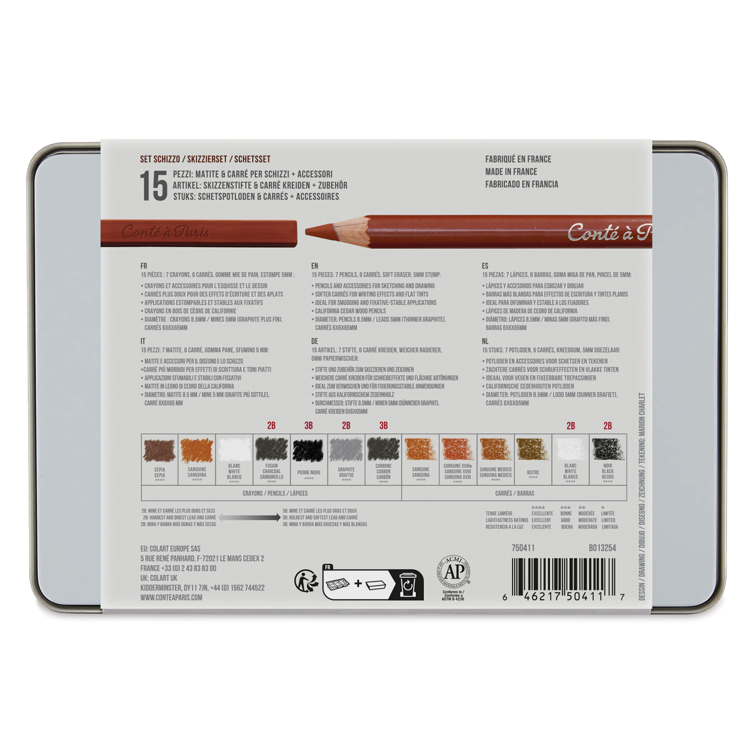 Conte a Paris Sketching Set - Pack of 15