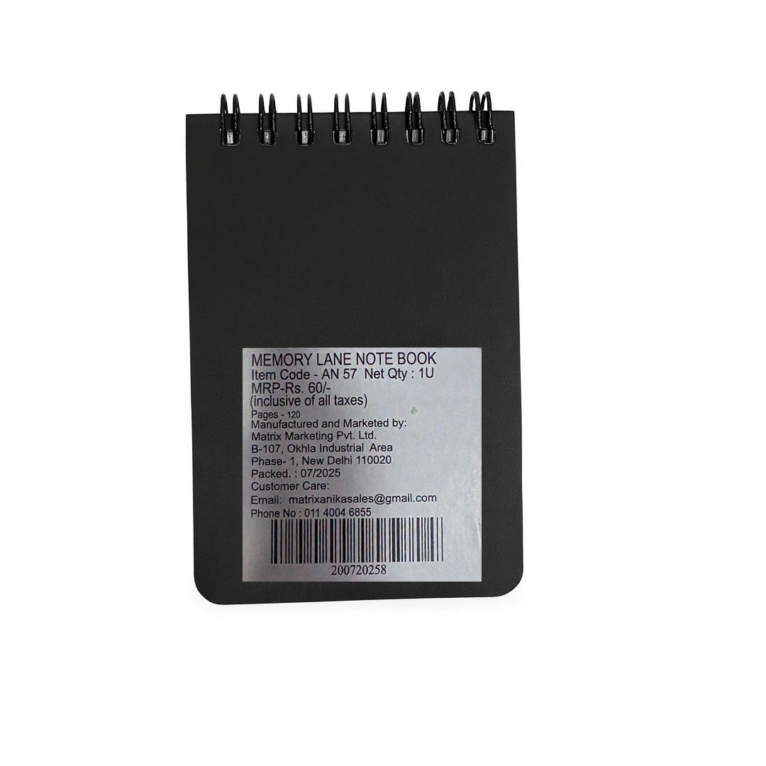 Anika Memory Lane Ruled A7 Notebook