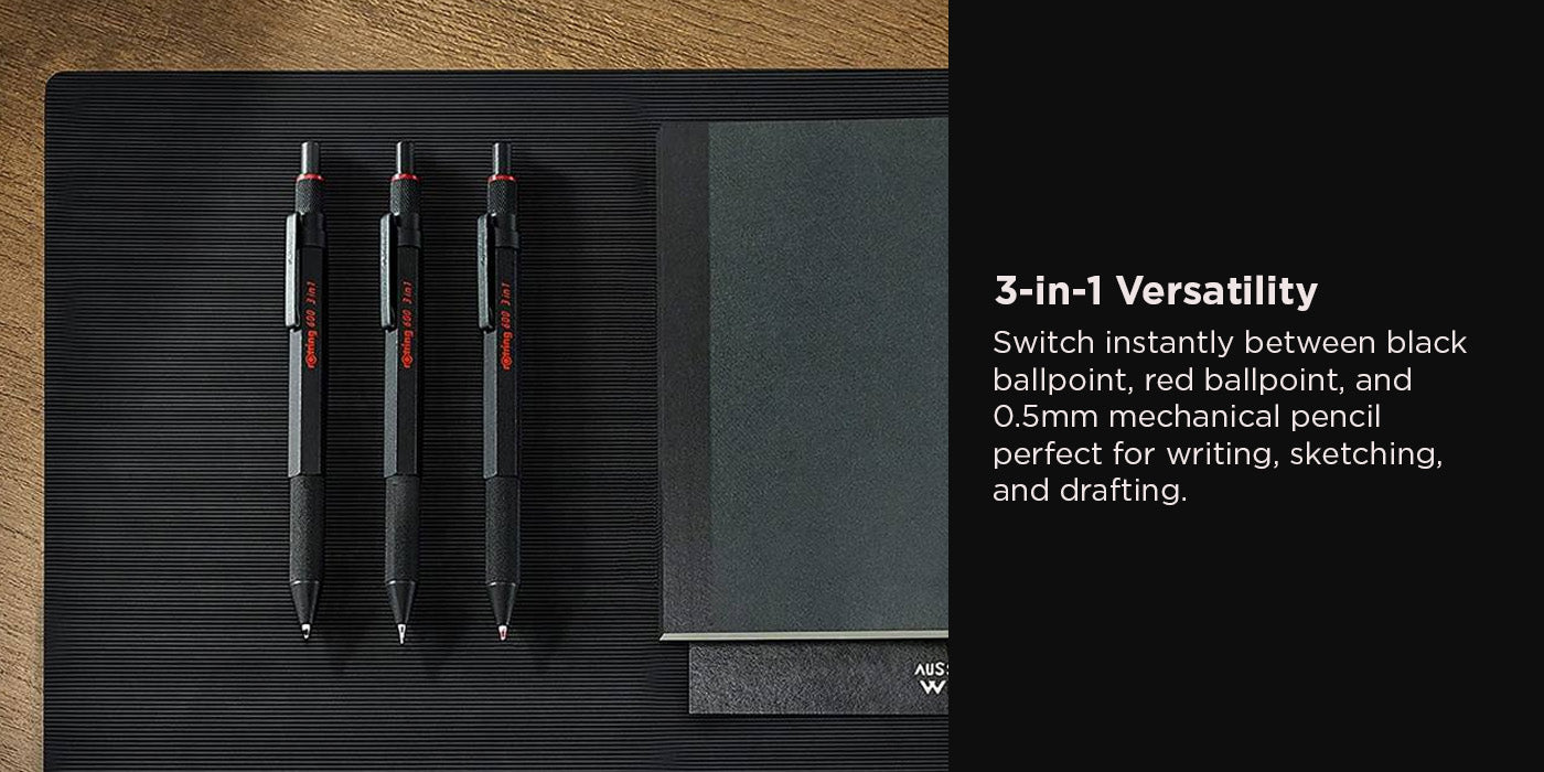 Rotring 600 3 in 1 Multicolor Pen & Mechanical Pencil