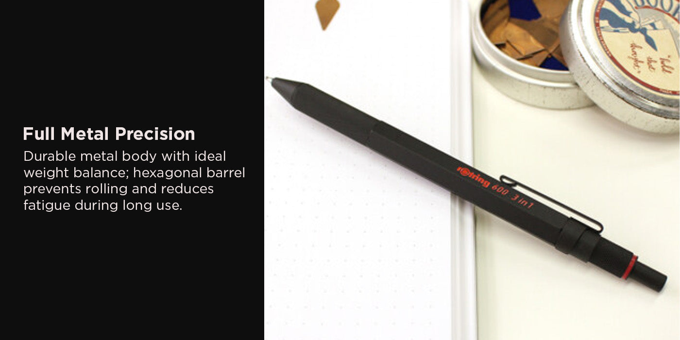 Rotring 600 3 in 1 Multicolor Pen & Mechanical Pencil