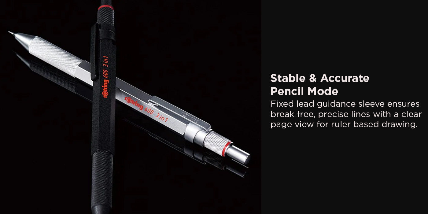 Rotring 600 3 in 1 Multicolor Pen & Mechanical Pencil