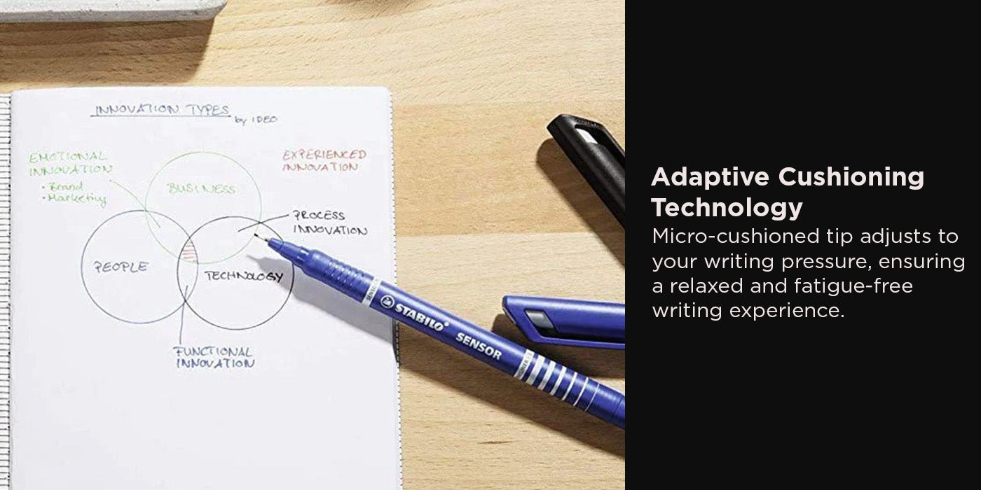 Stabilo Blue Fine Tip Sensor Pen Set