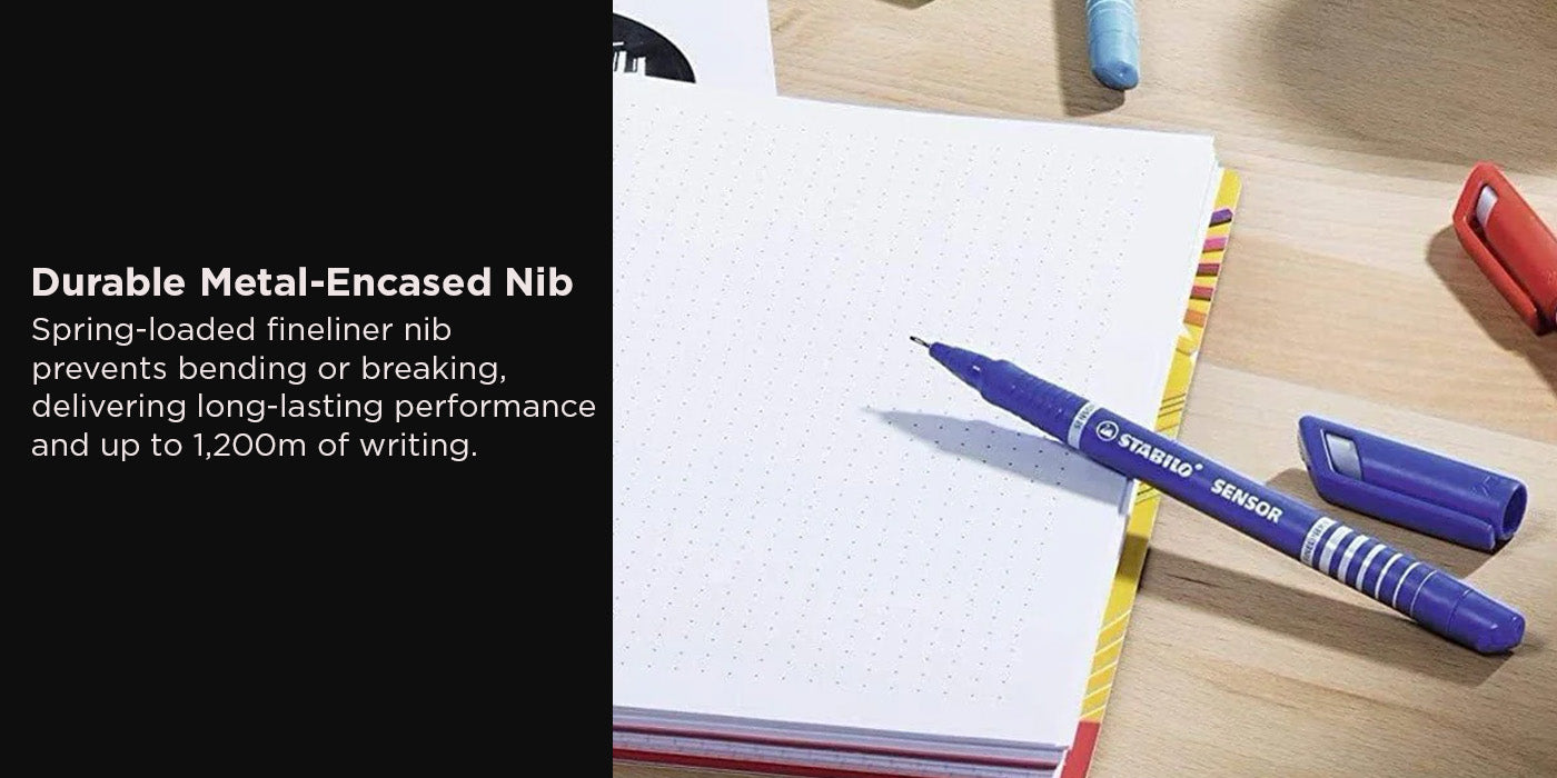 Stabilo Blue Fine Tip Sensor Pen Set