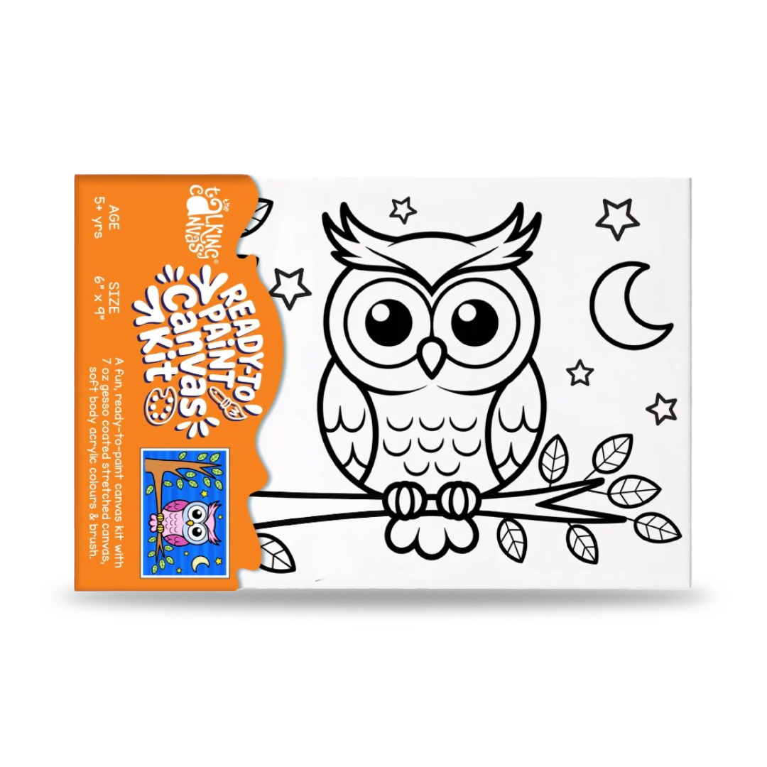 The Talking Canvas Ready to Paint Canvas Kit 6x9 Inch for Kids Age 5+