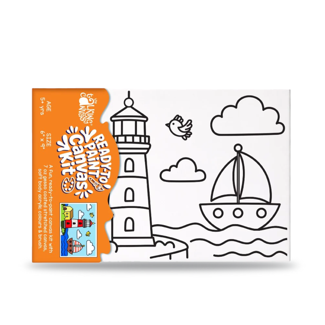 The Talking Canvas Ready to Paint Canvas Kit 6x9 Inch for Kids Age 5+