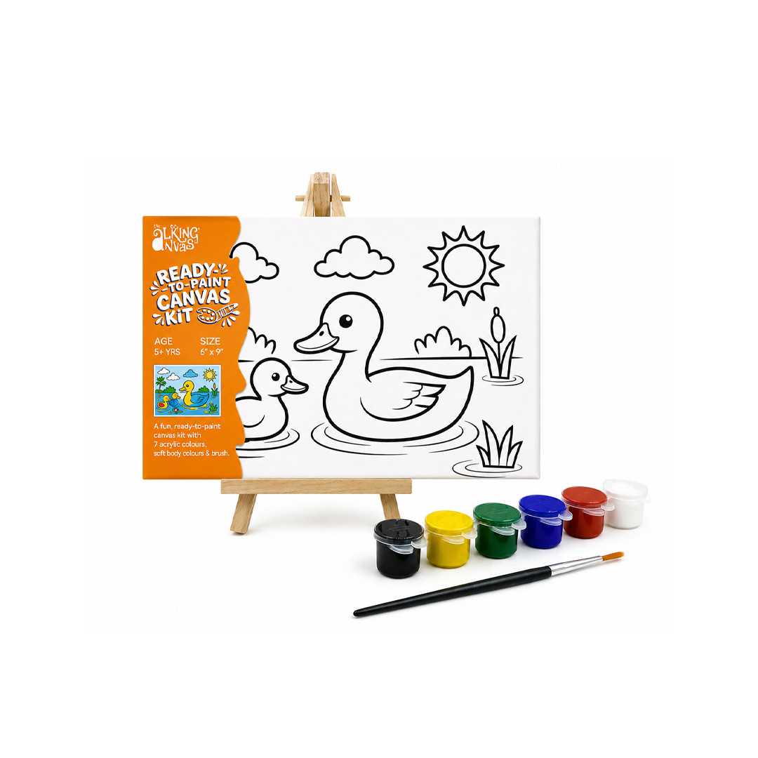 The Talking Canvas Ready to Paint Canvas Kit 6x9 Inch for Kids Age 5+