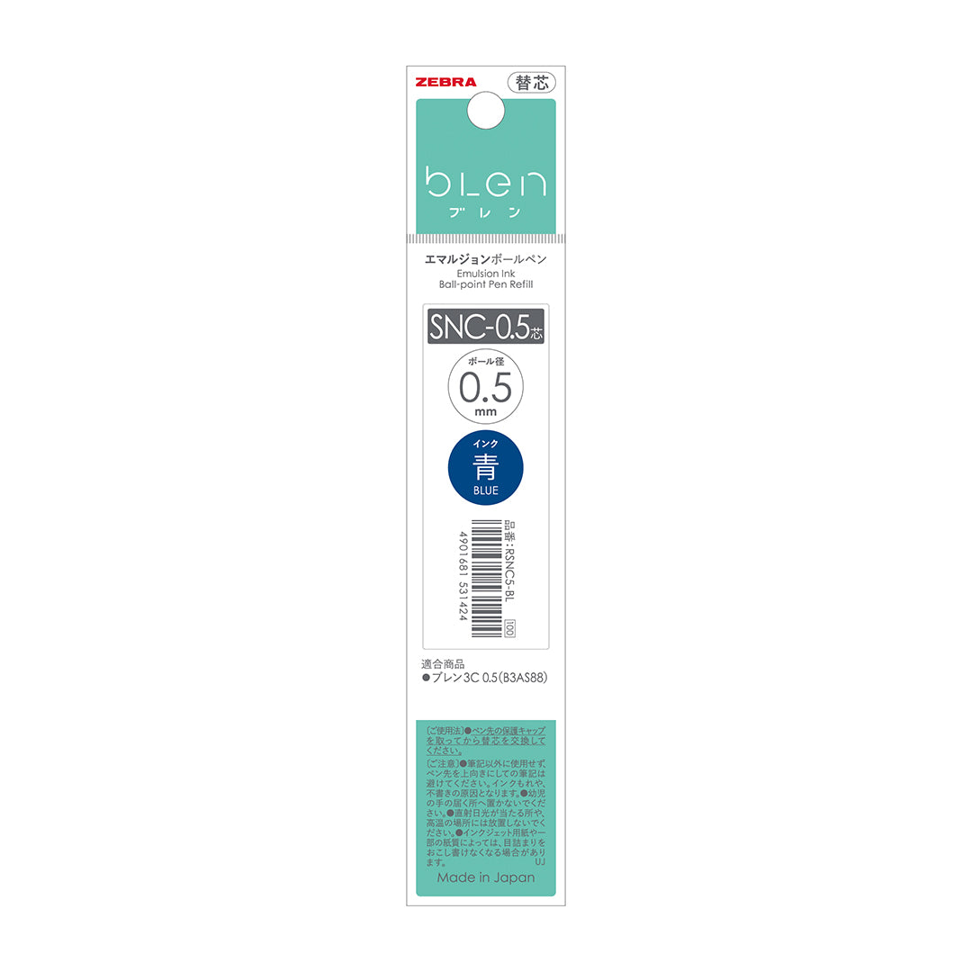 Zebra bLen RSNC5 3C Ball Pen Refill - 0.5mm