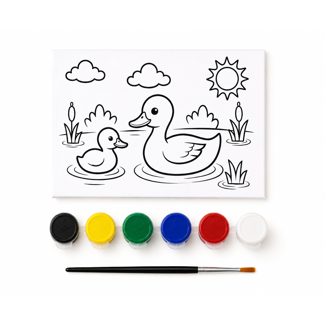 The Talking Canvas Ready to Paint Canvas Kit 6x9 Inch for Kids Age 5+