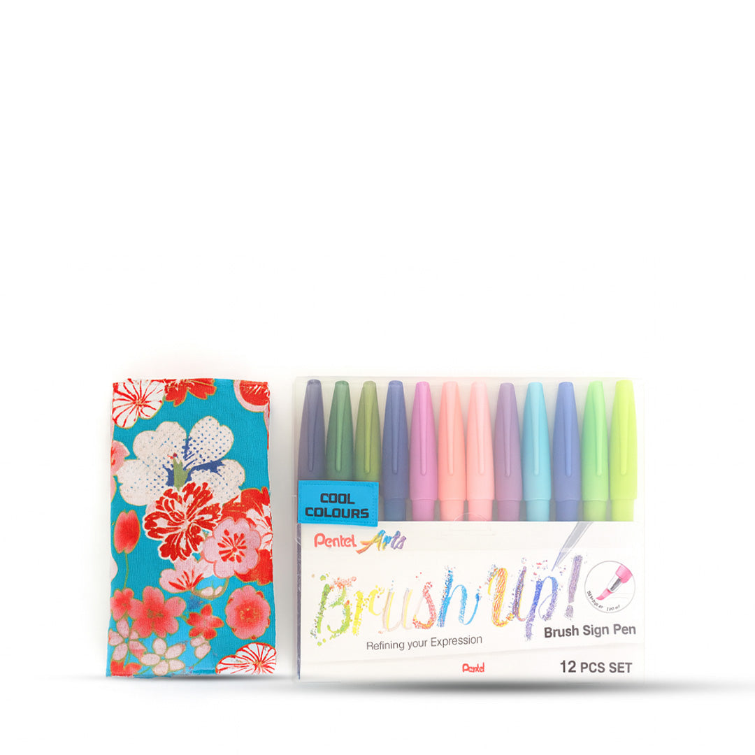 Pentel Brush Sign Pen With Holder Pen