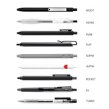 Kaco Black Ink Gel Pen 0.45mm Refills (Bullet Tip)- Pack of 10