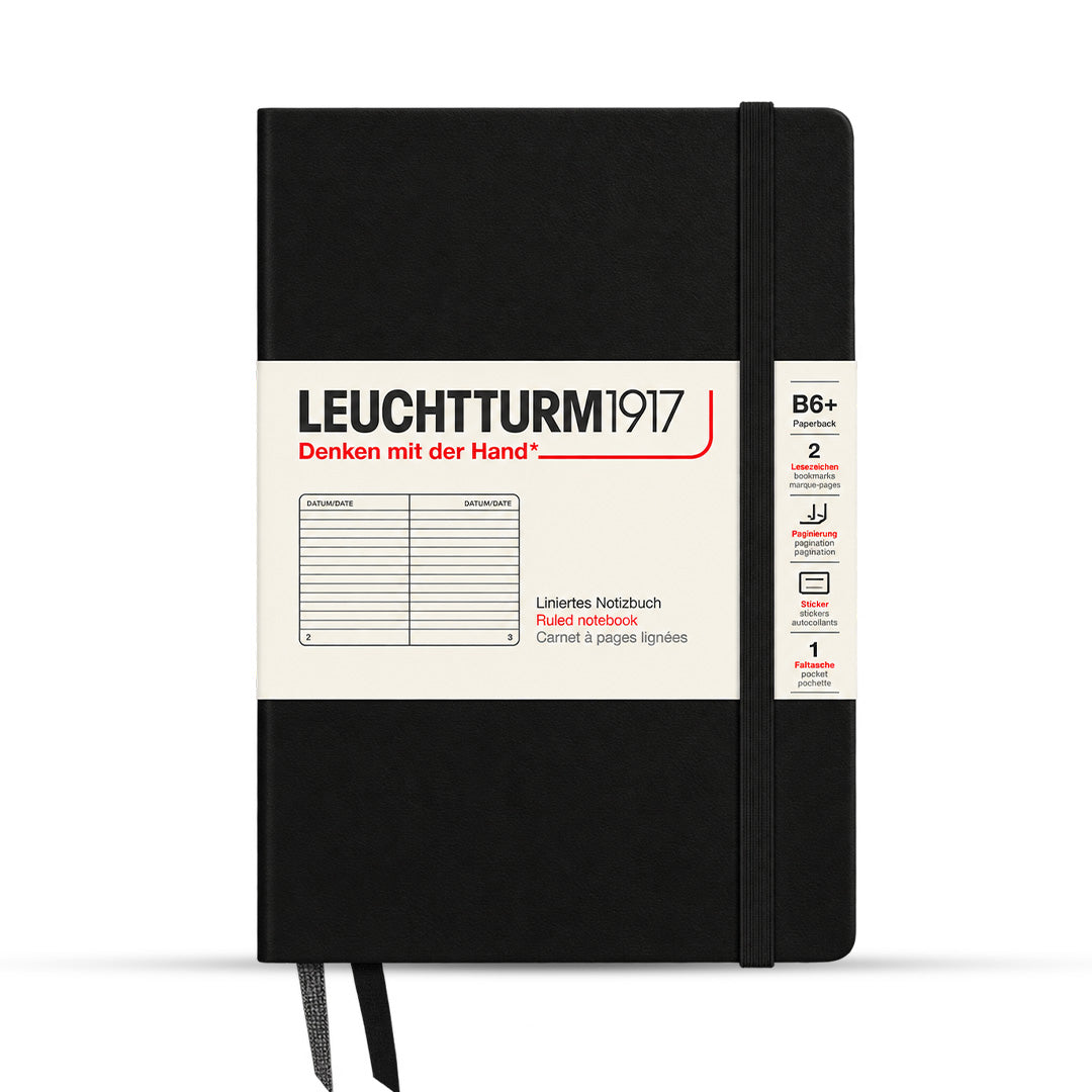 Leuchtturm1917 Ruled Notebook BLACK