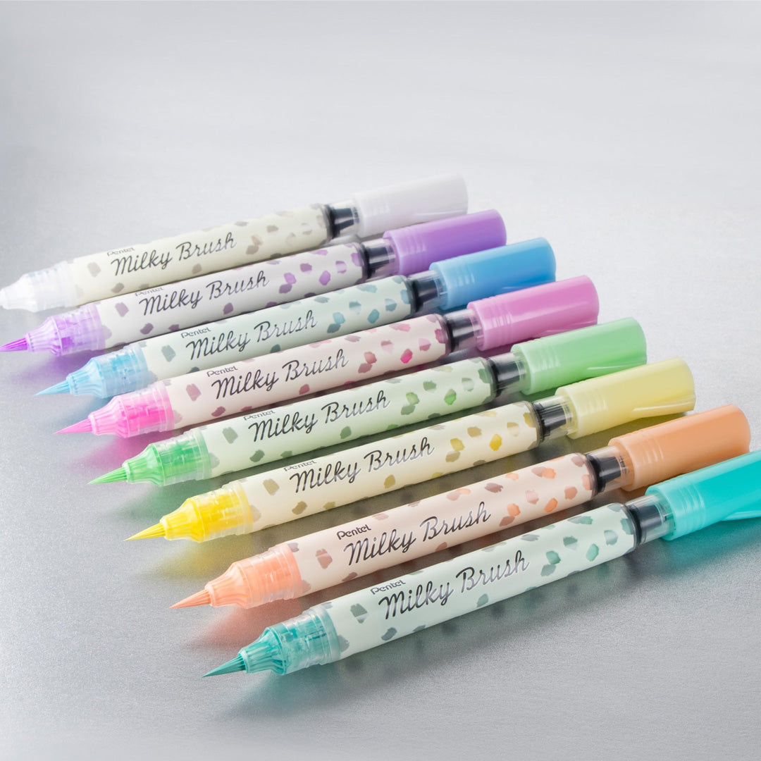 Pentel Milky Brush Color Pen Set