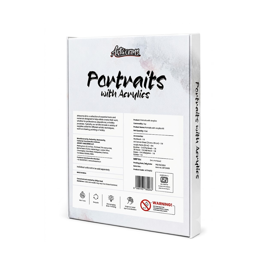 Artworms Portraits with Acrylics Art Kit