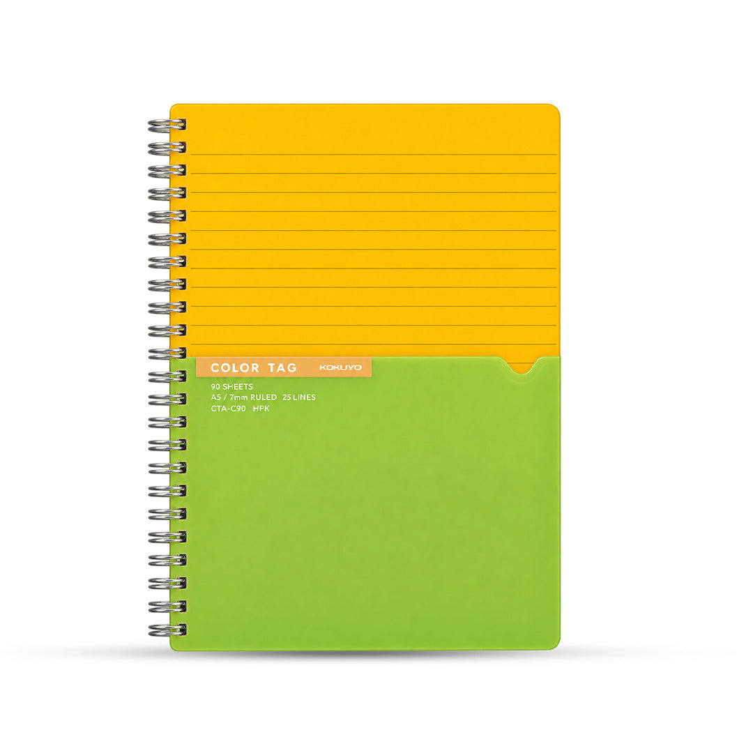 Kokuyo Twin Ring Notebook Color Tag Bicolor A5