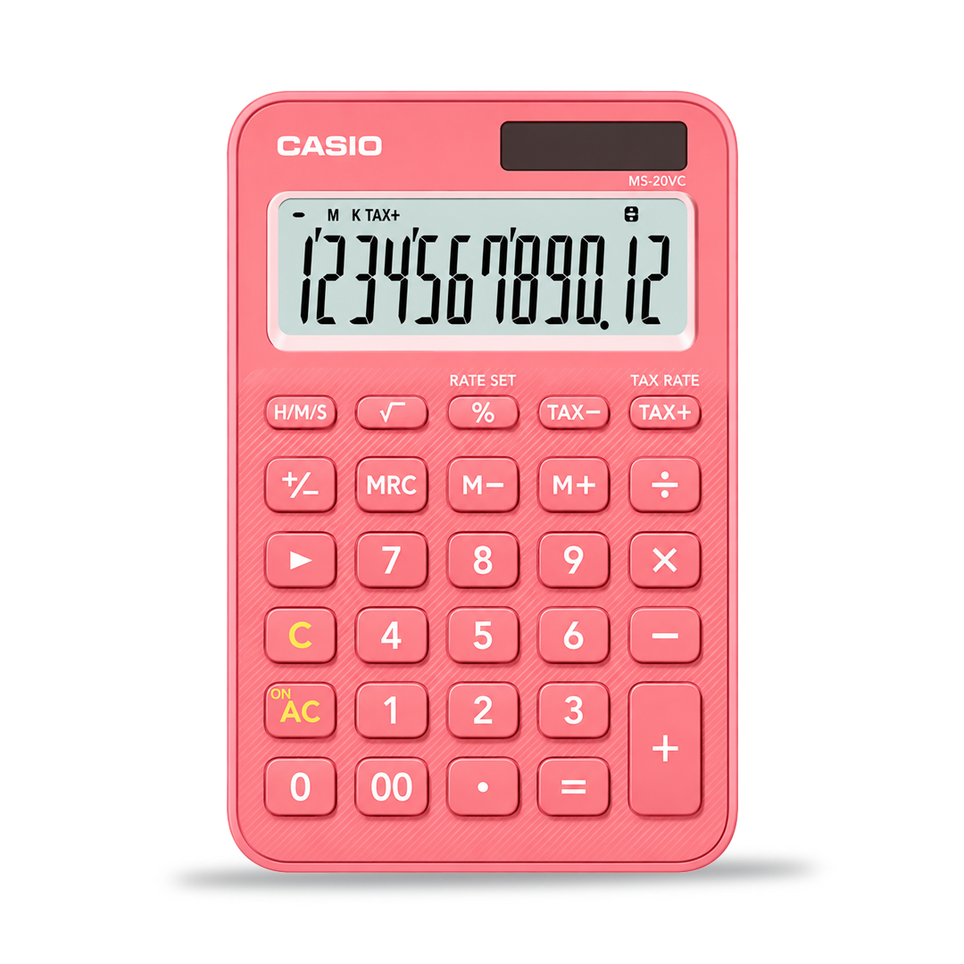 Casio Stylish and Colourful 12-Digit Mini Calculator