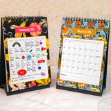 The Art loom White Floral Paradise 2026 Desk Calendar