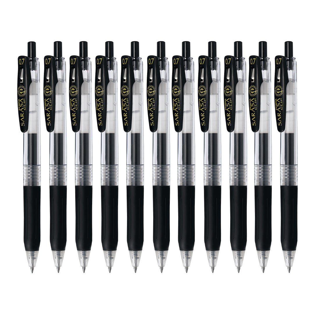 Zebra Sarasa Clip Gel Pen - 0.7mm x 10