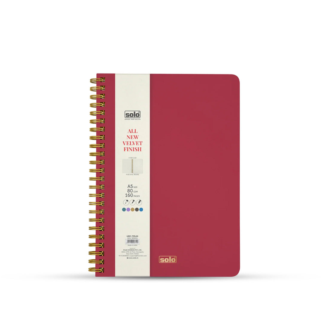 Solo Velvet A5 Ruled Notebook