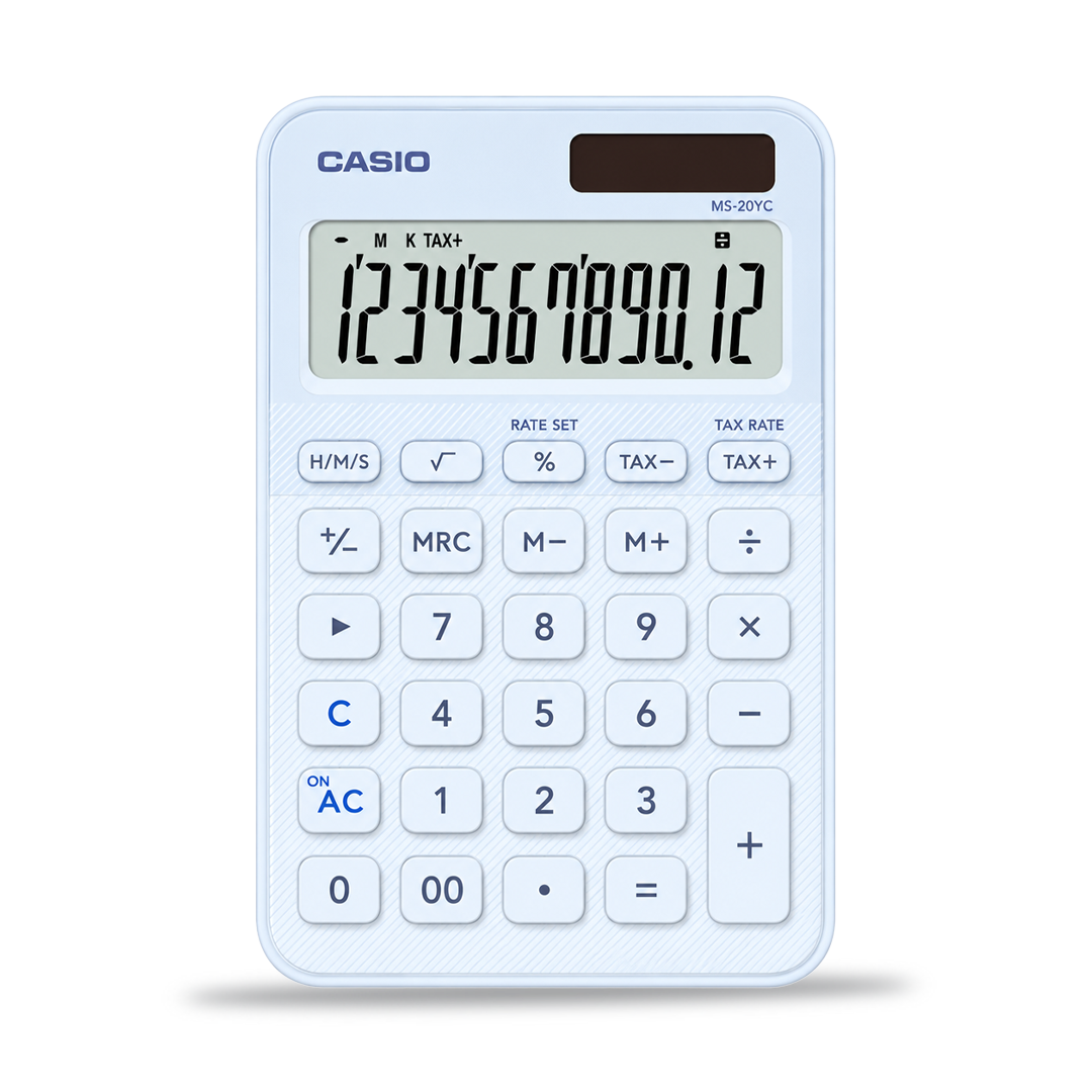 Casio Stylish and Colourful 12-Digit Mini Calculator