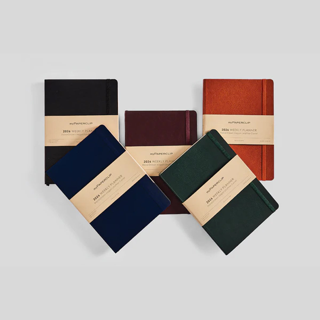 Mypaperclip 2026 Leather Cover Daily Planner