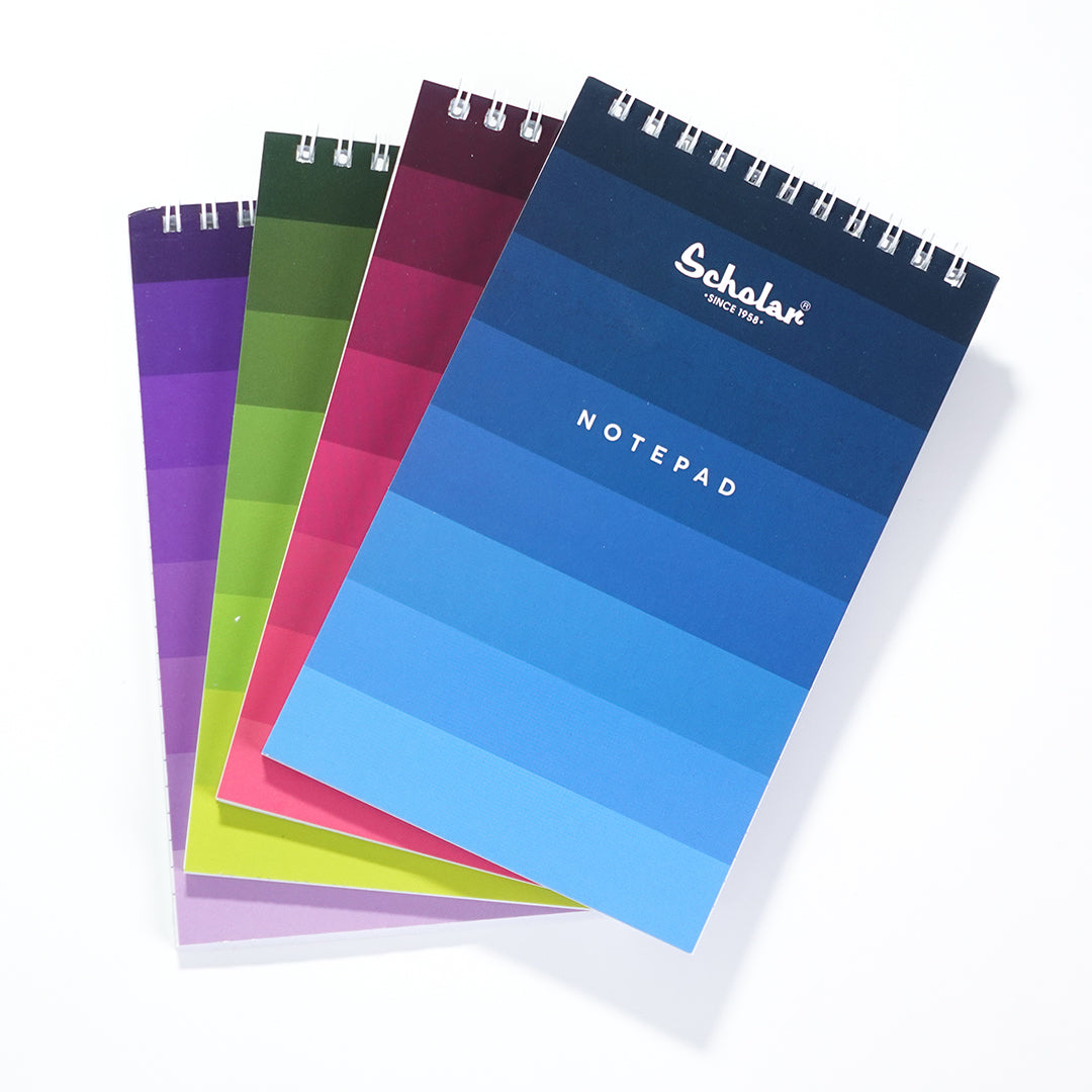 Scholar Top Bound Spiral Notepad (Multicolor)