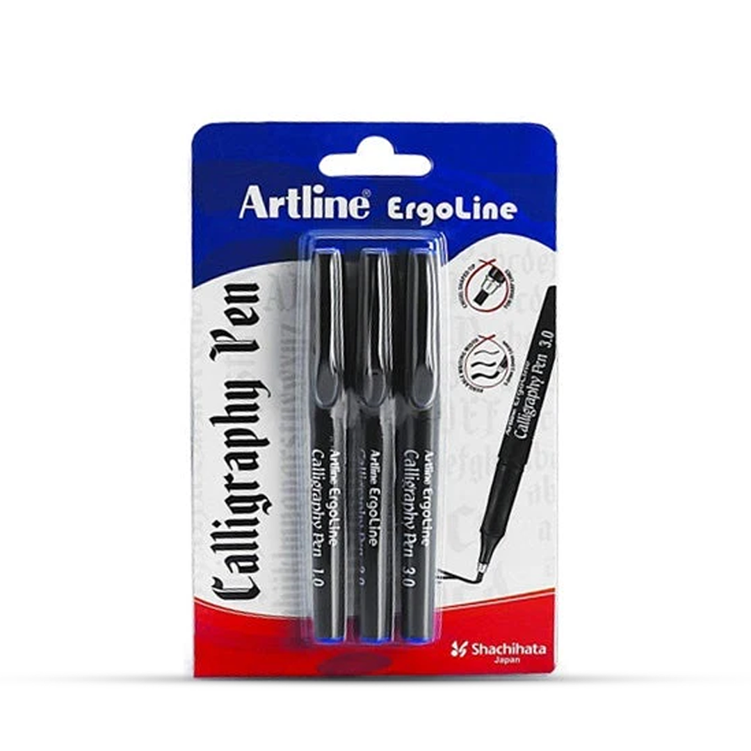 Artline Ergoline Calligraphy Pen Set with 3 Nib Sizes