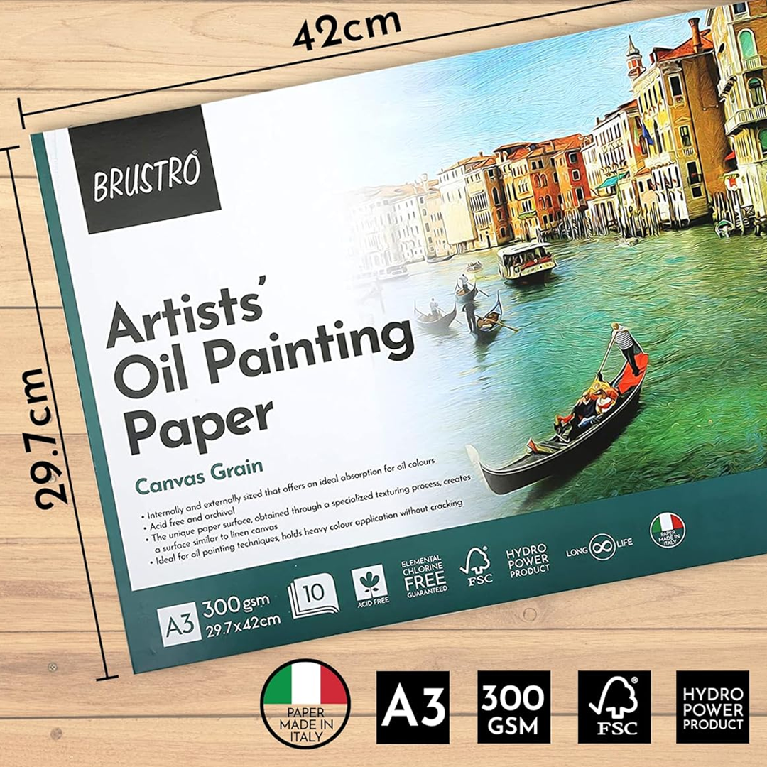 Brustro A4 Artists Oil Painting Paper
