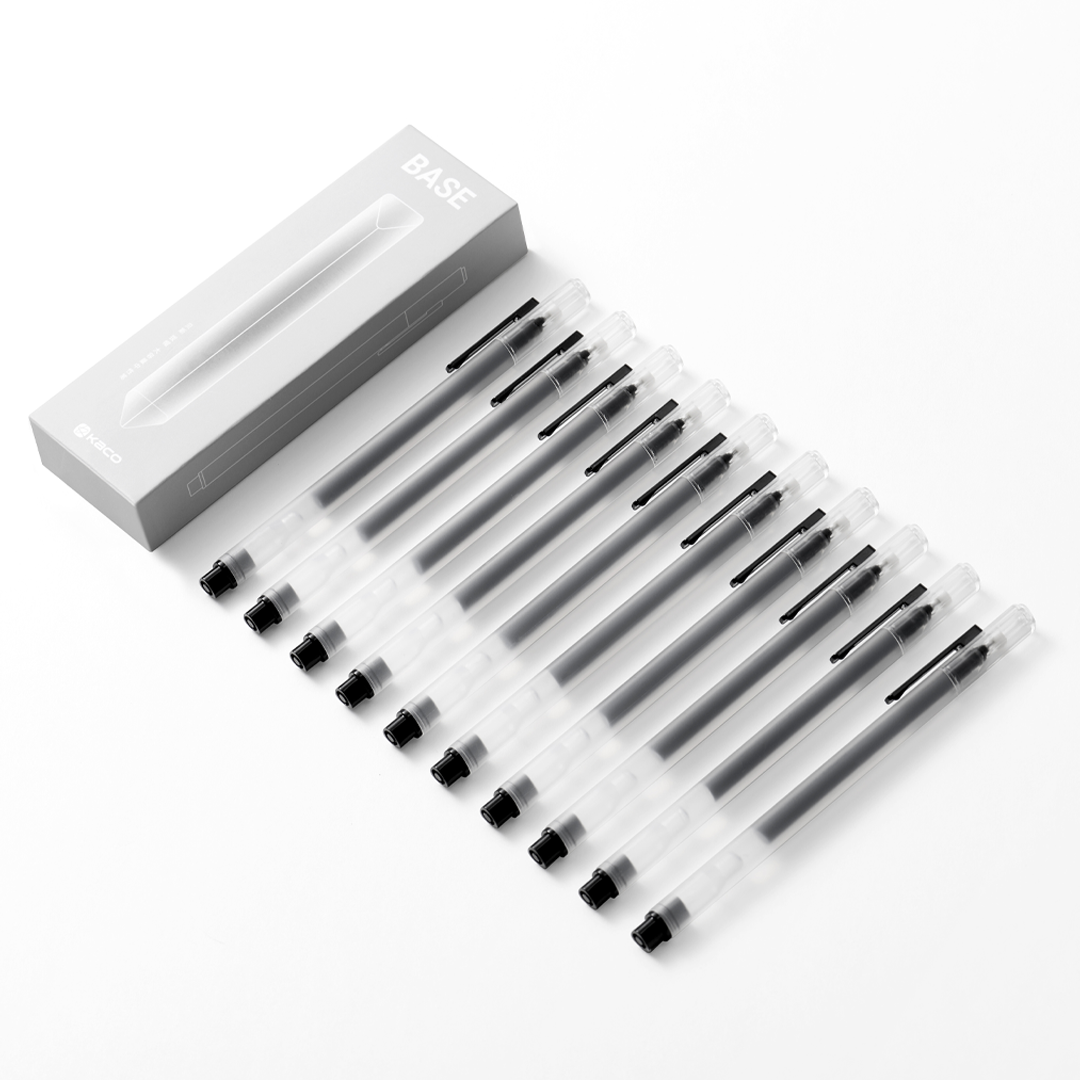 Kaco Base 0.5mm High-Cap Triangular Gel Pen Set