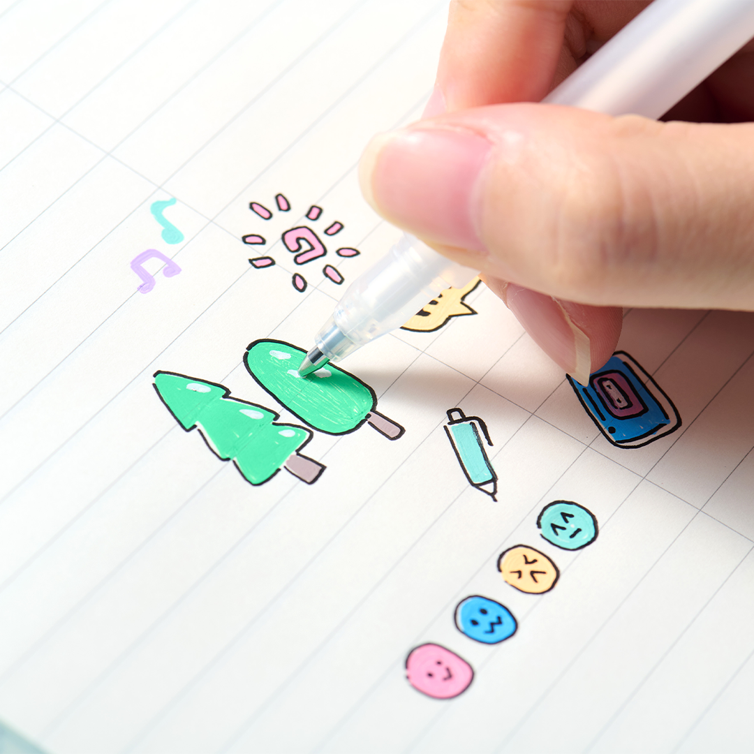 Kaco Base 12 Mix Color Gel Pen Set