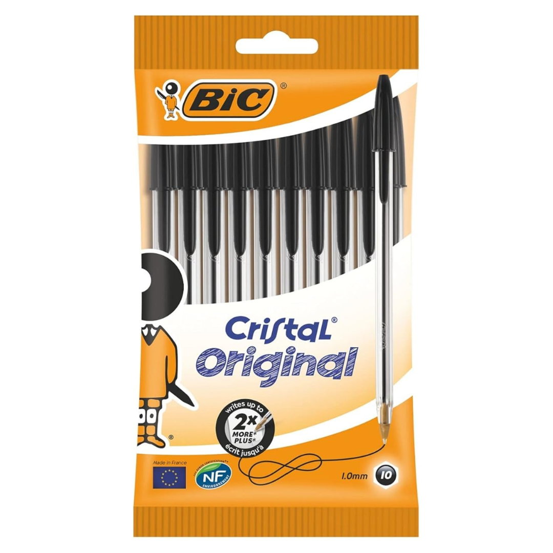 Bic 1.0mm Crystal Gel Pen-Pack of 10