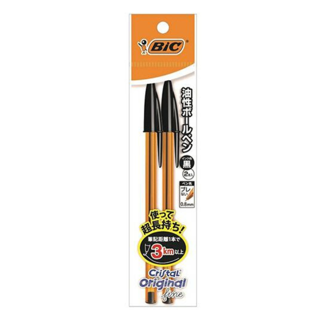 Bic Gel Pen Crystal 0.8mm-Pack of 2