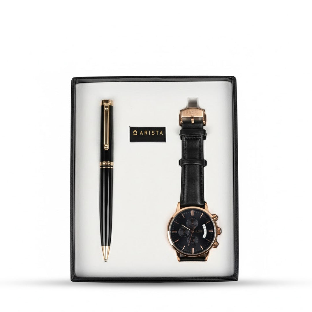 Arista Ballpoint Pen With Elgin Watch
