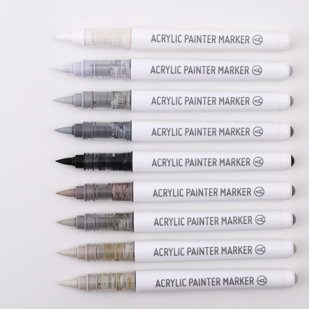 Blue Fruit Acrylic Water-Based Marker Pen Pack of 9