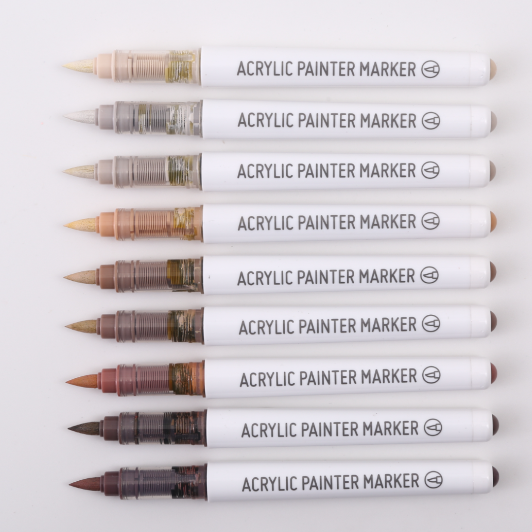 Blue Fruit Acrylic Water-Based Marker Pen Pack of 9