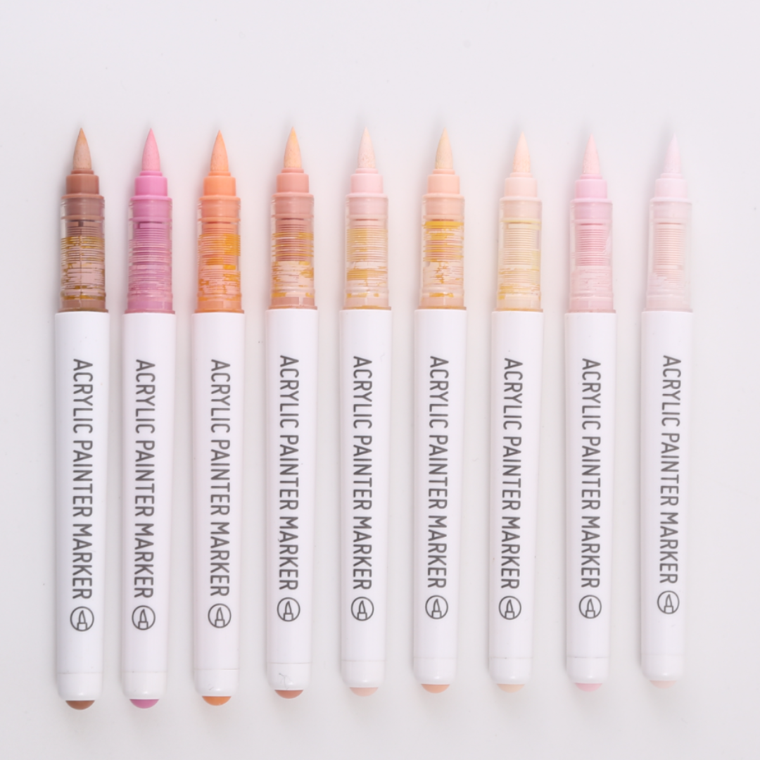 Blue Fruit Acrylic Water-Based Marker Pen Pack of 9