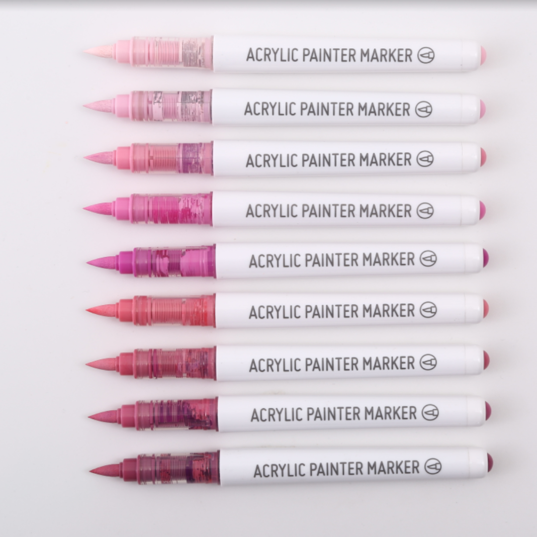 Blue Fruit Acrylic Water-Based Marker Pen Pack of 9