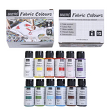 Brustro Artists Multicolor Fabric Colours - Set of 12, 30ml