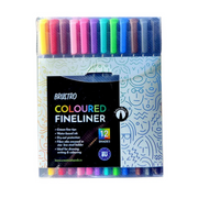Brustro Coloured Fineliner Set of 12-Assorted Colour