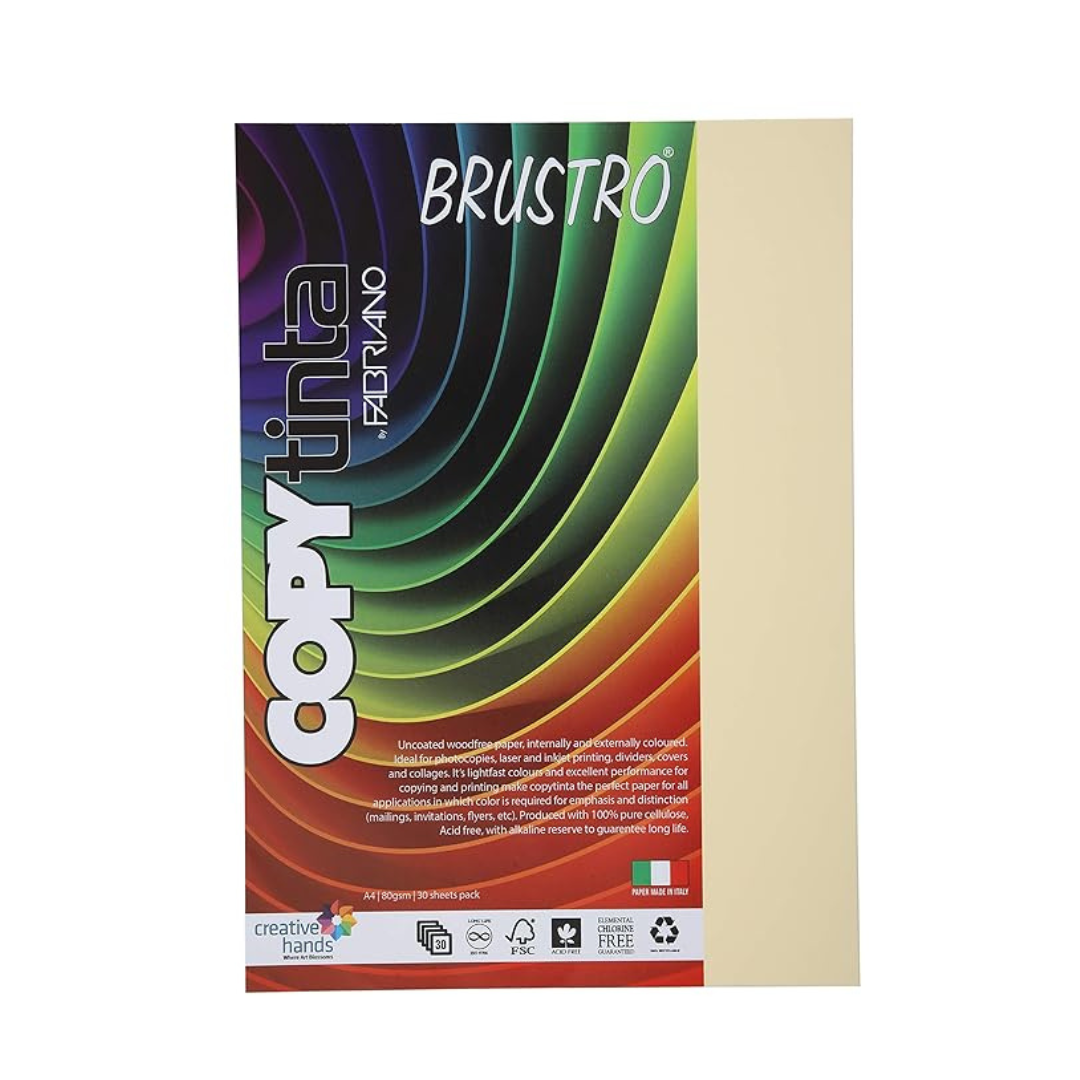 Brustro Copytinta  Bright Colour Craft Paper A4-Pack of 30 Sheets
